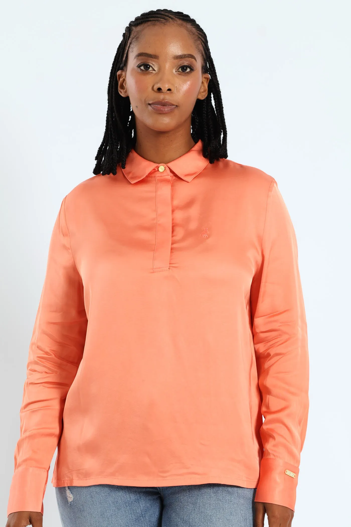Emily Long Sleeve Blouse - Peach sold by Edgars