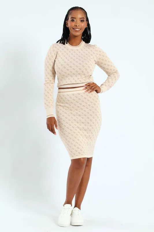 Lise 4G Sweater Skirt - Cream sold by Edgars