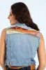 Embroidered Denim Vest - Blue sold by Edgars