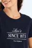 Graphic Boxy Tshirt - Navy sold by Edgars