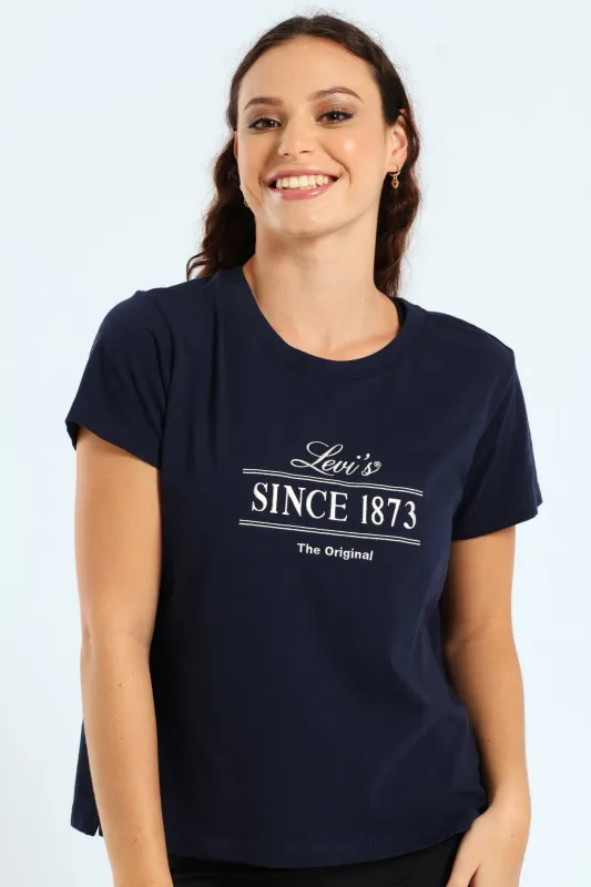 Graphic Boxy Tshirt - Navy sold by Edgars