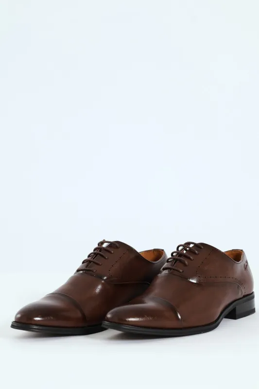 Toe Cap Oxford Shoe - Brown sold by Edgars