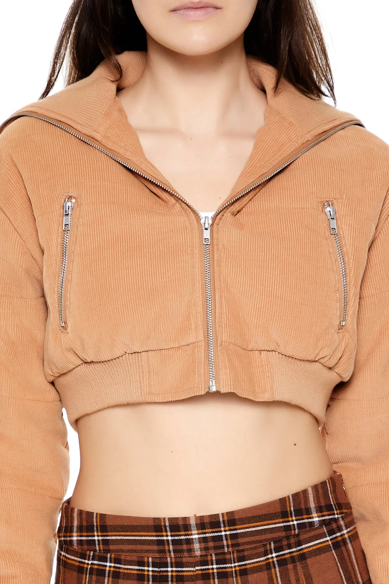 Cropped Corduroy Puffer Jacket - Camel sold by Edgars product image thumbnail 2
