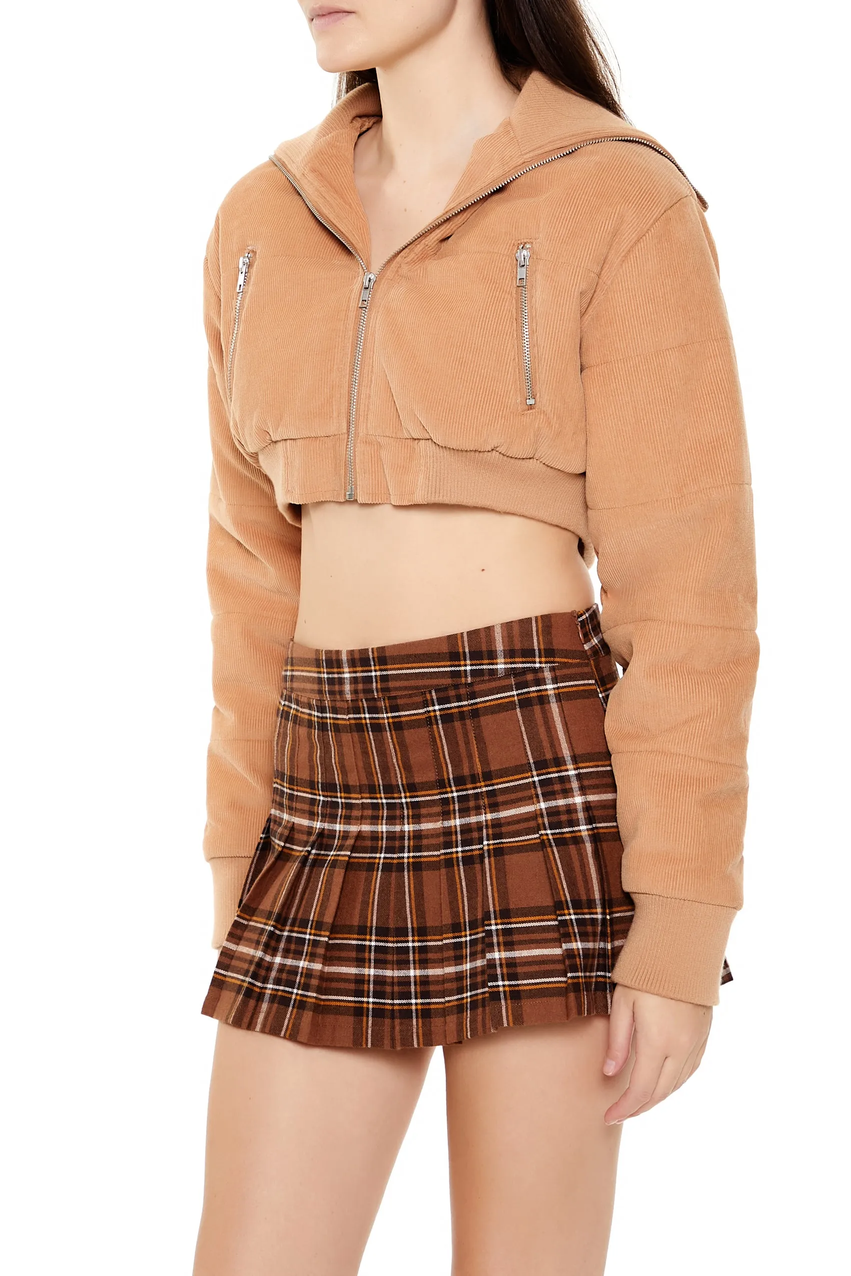 Cropped Corduroy Puffer Jacket - Camel sold by Edgars product image thumbnail 3