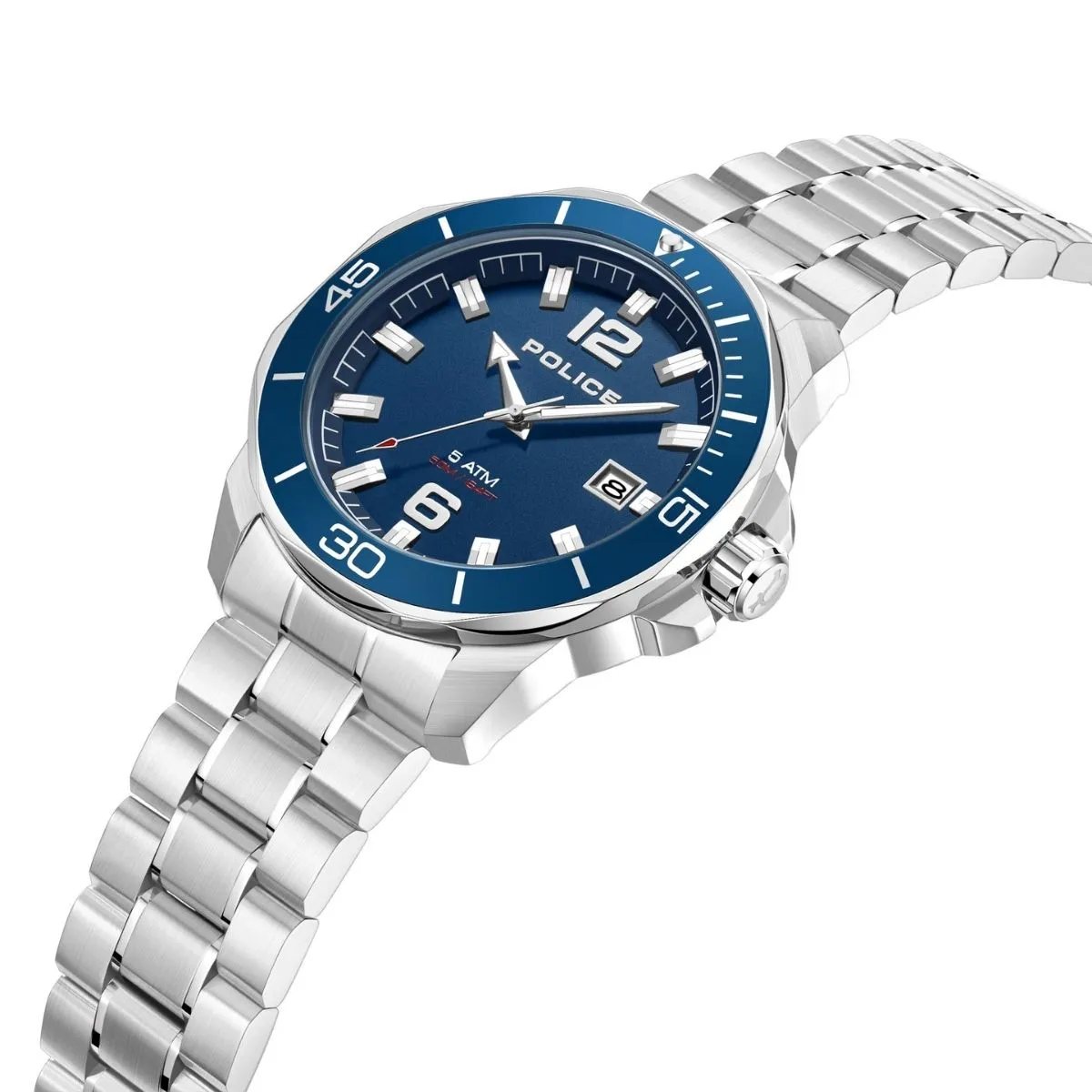 3 Hand Date Blue Dial Stainless Steel Watch - Silver sold by Edgars product image thumbnail 2