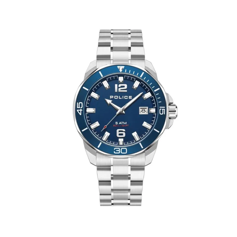 3 Hand Date Blue Dial Stainless Steel Watch - Silver sold by Edgars 