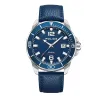 3 Hand Date Blue Dial & Blue Leather Strap Watch - Blue sold by Edgars 