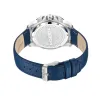 3 Hand Date Blue Dial & Blue Leather Strap Watch - Blue sold by Edgars 