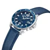 3 Hand Date Blue Dial & Blue Leather Strap Watch - Blue sold by Edgars 