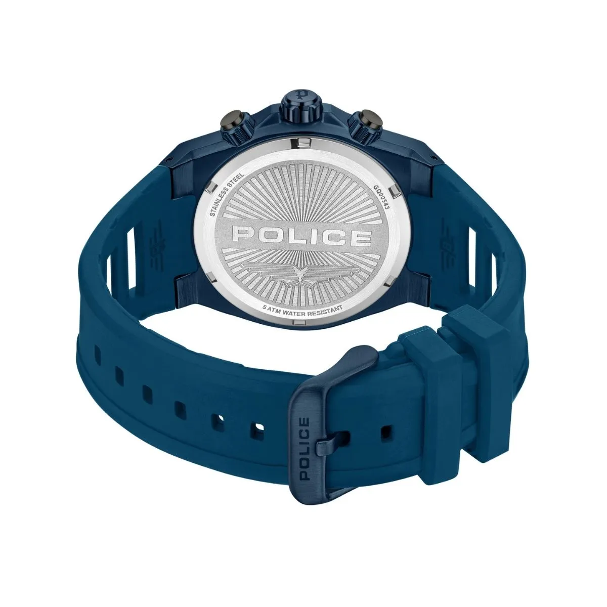 Blue Case Gunmetal Dial Watch With Blue Silicon Strap sold by Edgars product image thumbnail 3