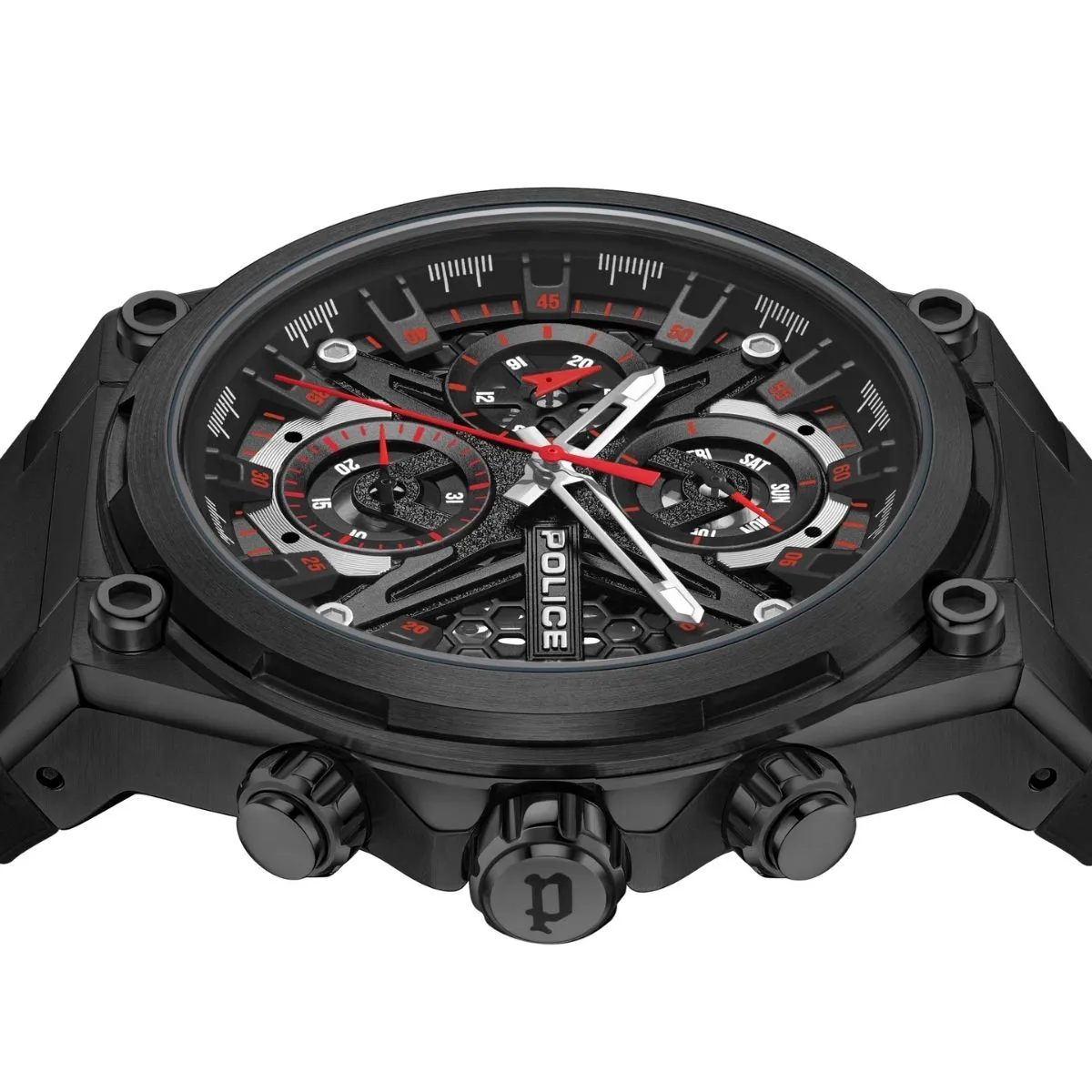 Black Case Black Dial Watch With Black Silicone Strap sold by Edgars product image thumbnail 4