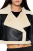 Faux Leather Moto Jacket - Black sold by Edgars