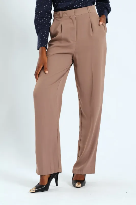 Double Loop Wideleg Pant - Tobacco sold by Edgars