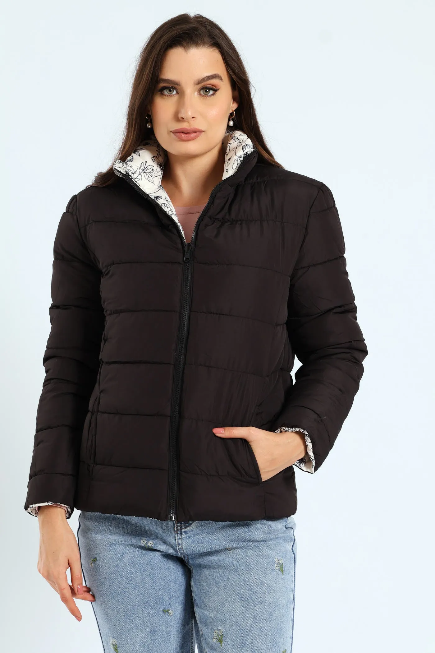 Reversible Puffer Jacket - Black/White sold by Edgars product image thumbnail 2
