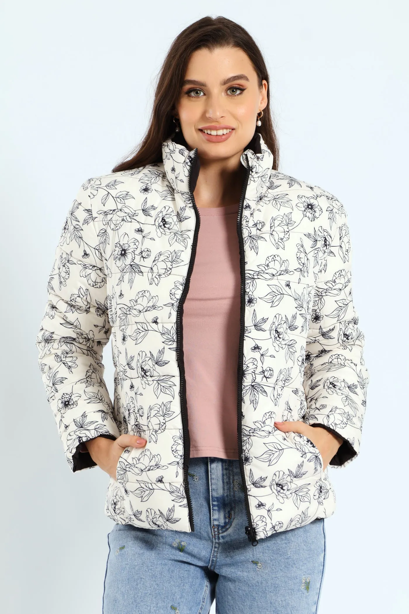 Reversible Puffer Jacket - Black/White sold by Edgars product image thumbnail 3