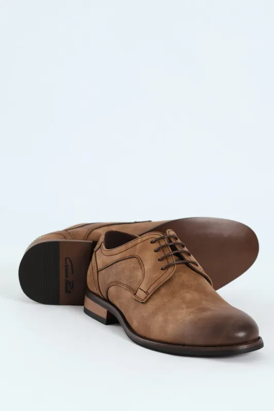 Distressed Look Smart Casual Shoe - Tan sold by Edgars 
