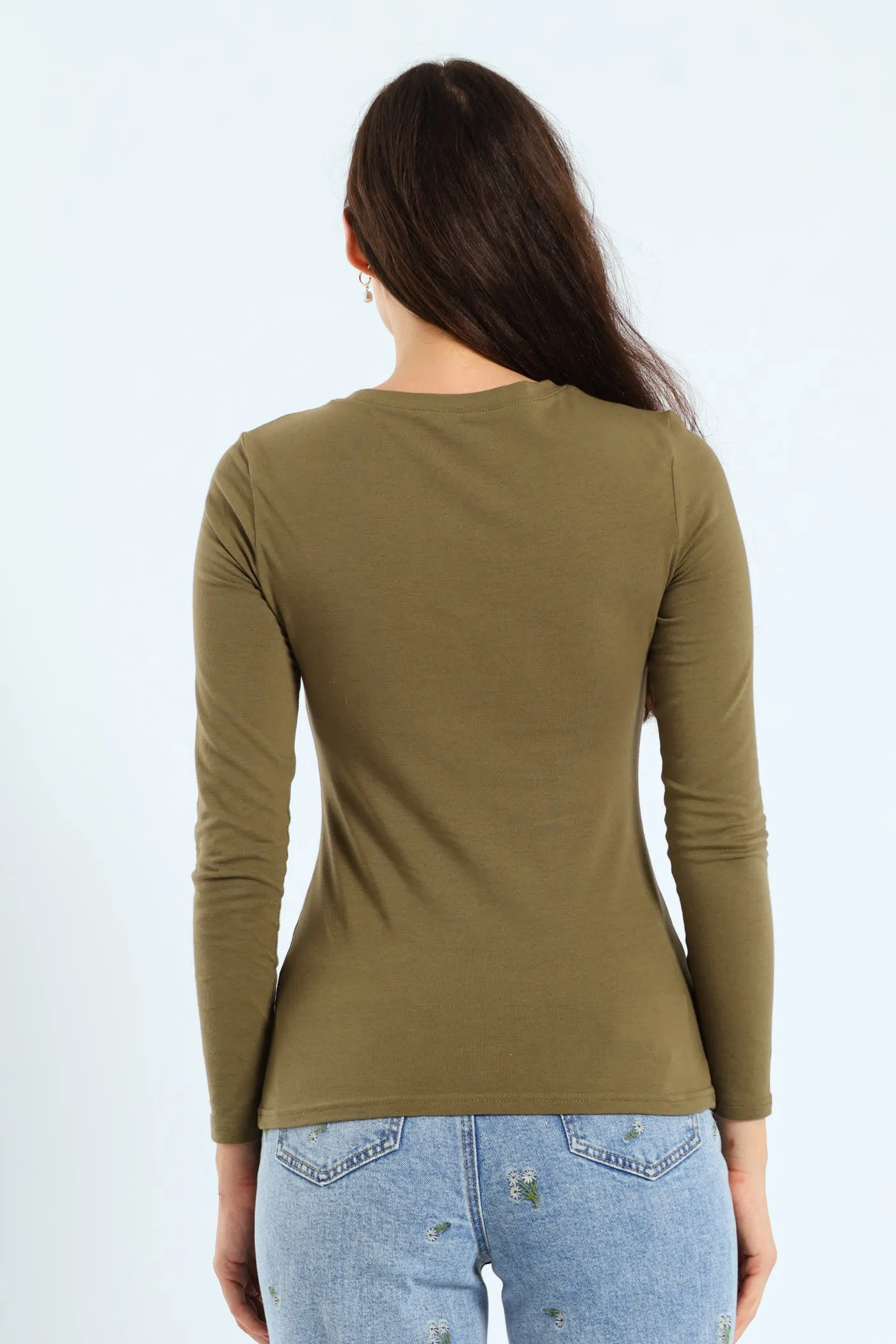 Cotton Lycra Crew Top - Fatigue sold by Edgars product image thumbnail 2