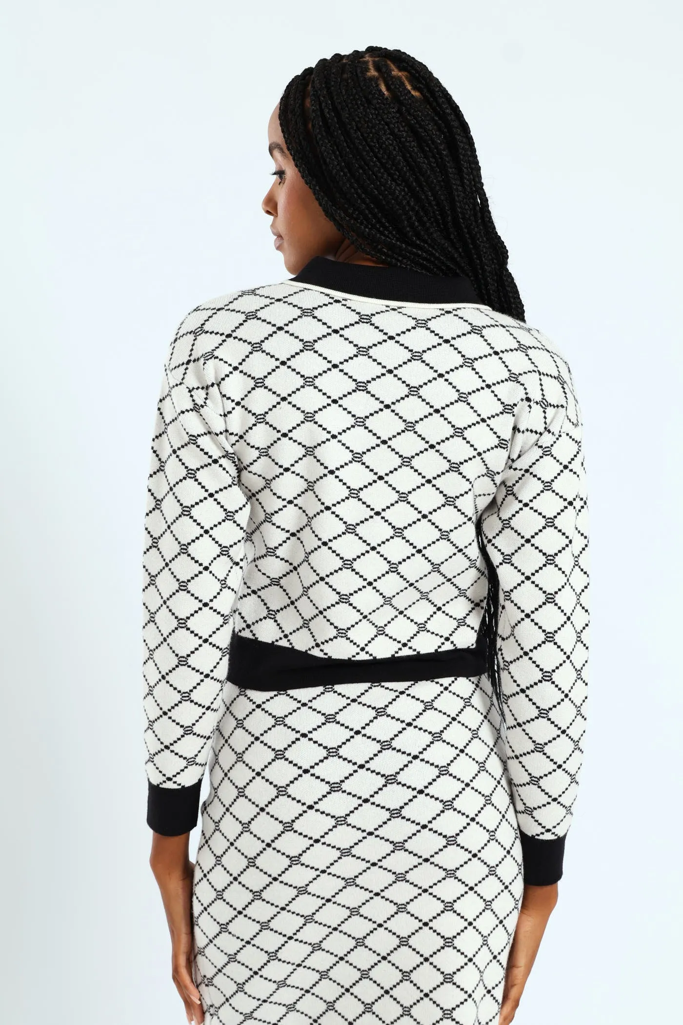 Contrast Tipped Styled Cardigan - Cream sold by Edgars product image thumbnail 4