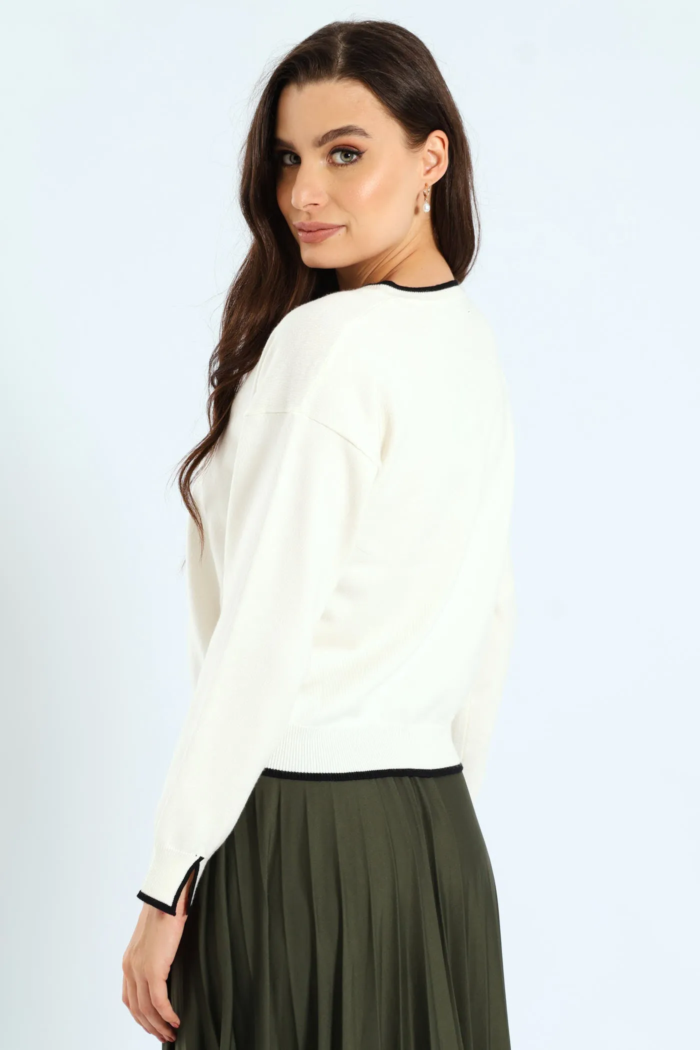 Pearl Detail Cardigan - Cream sold by Edgars product image thumbnail 3