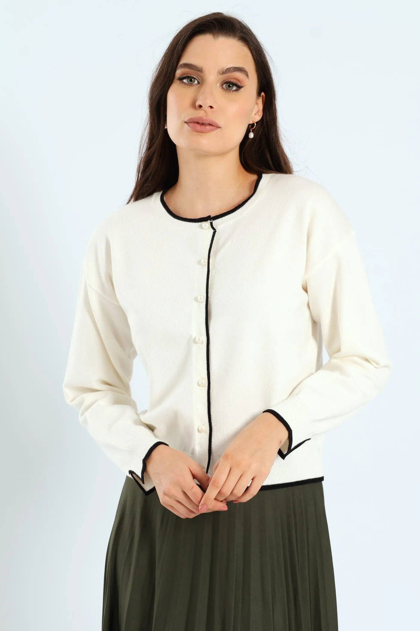 Pearl Detail Cardigan - Cream sold by Edgars product image thumbnail 2