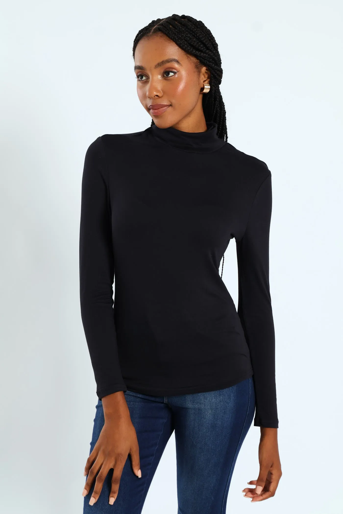 Long Sleeve Basic Poloneck - Black sold by Edgars product image thumbnail 2