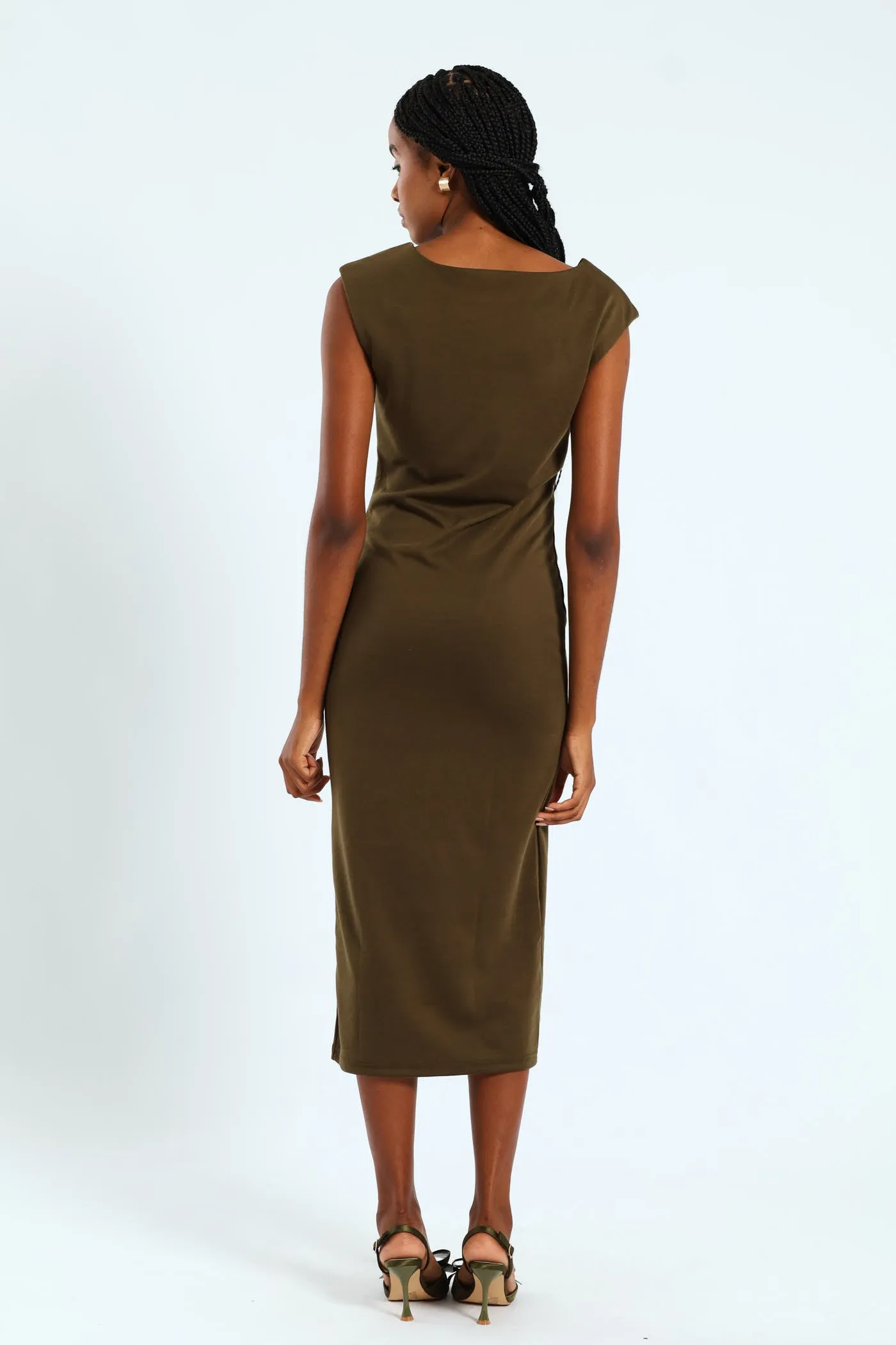 Boatneck Column Midaxi Dress - Fatigue sold by Edgars product image thumbnail 2