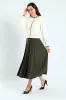 Pleated Midi Skirt - Dark Fatigue sold by Edgars