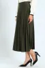 Pleated Midi Skirt - Dark Fatigue sold by Edgars