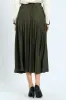 Pleated Midi Skirt - Dark Fatigue sold by Edgars