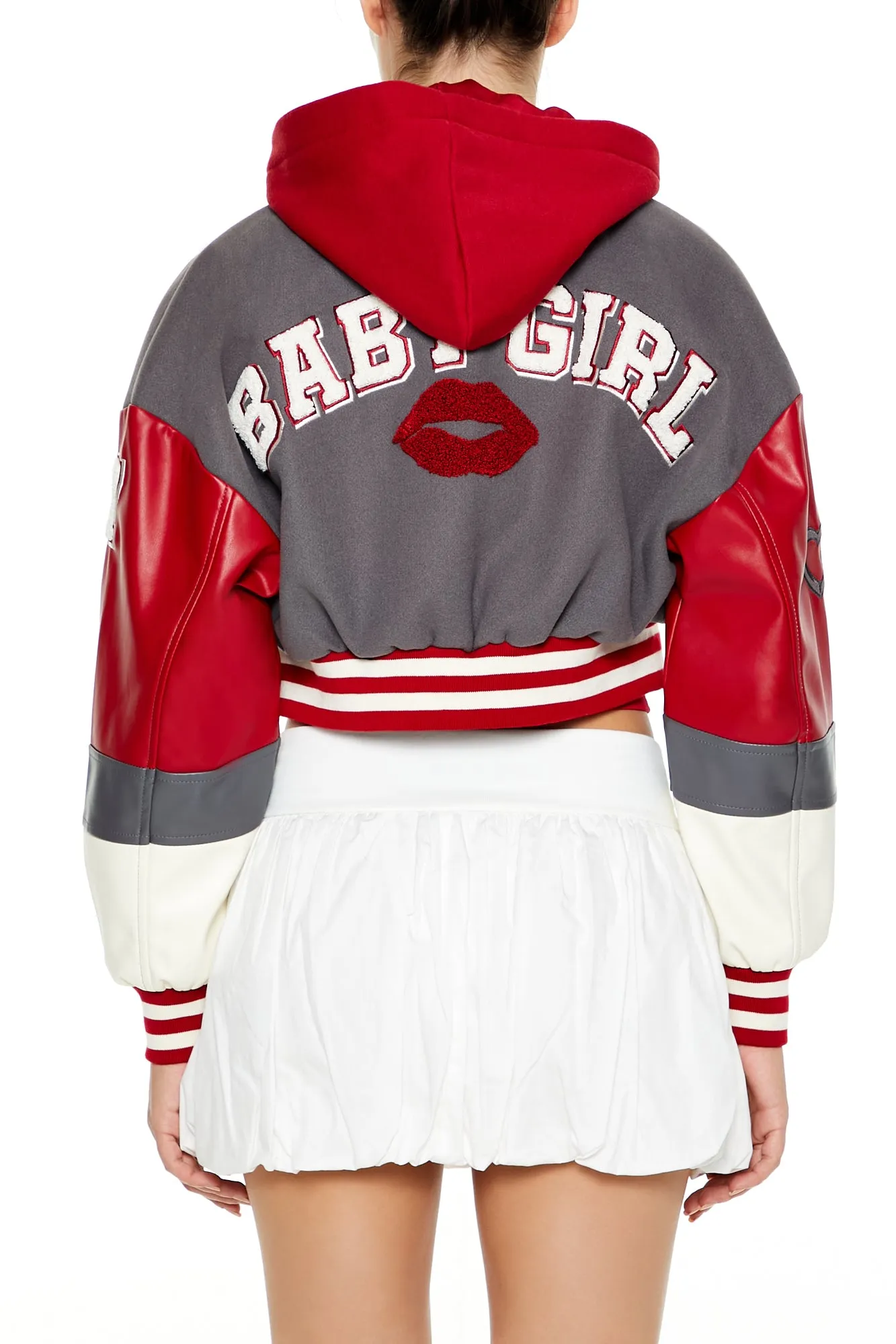 Croppped Varsity Jacket - Grey sold by Edgars product image thumbnail 2