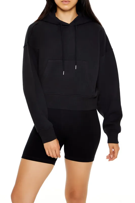 Fleece Drawstring Hoodie - Black sold by Edgars