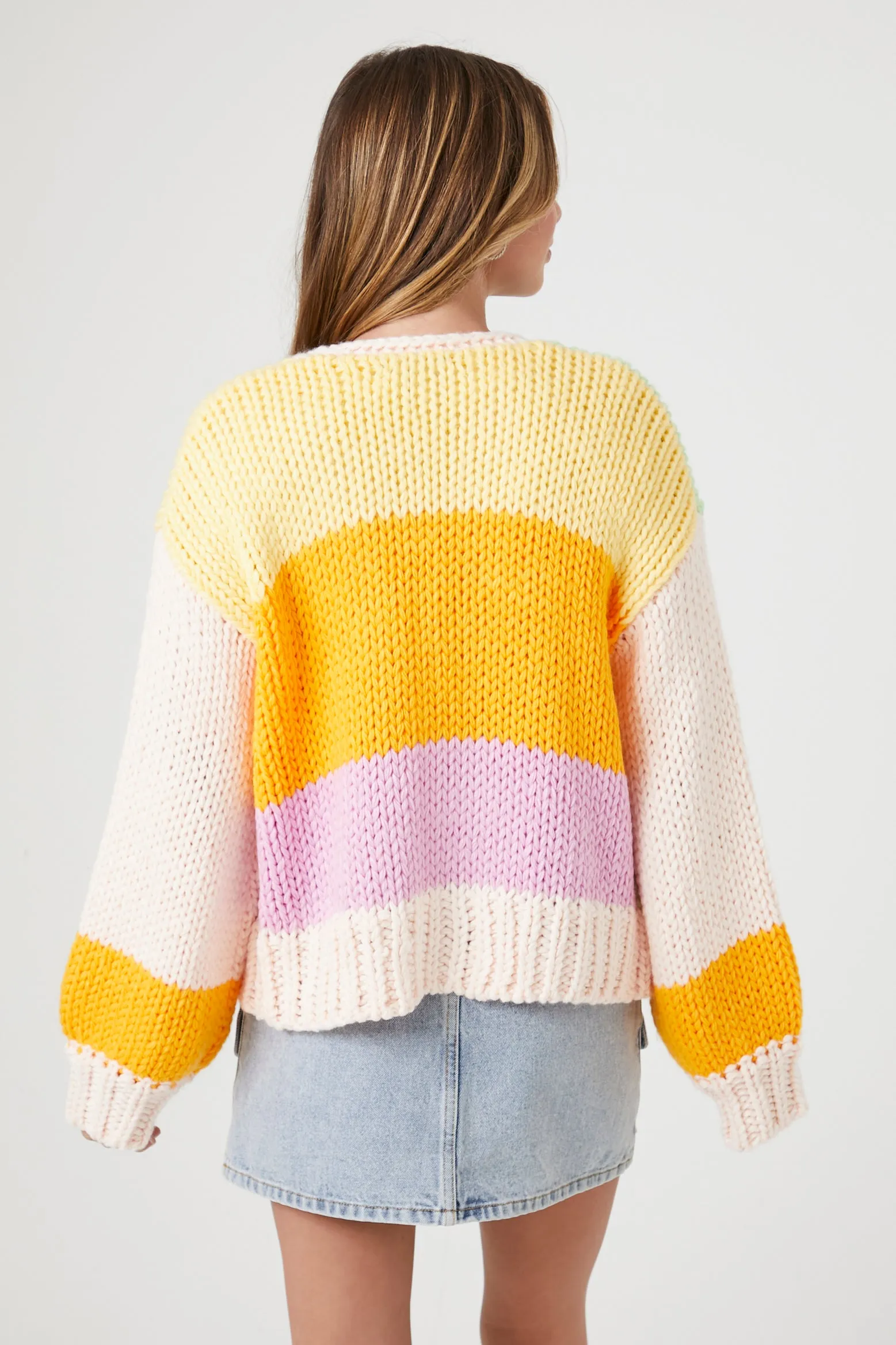 Colorblock Cardigan Sweater - Pink sold by Edgars product image thumbnail 3