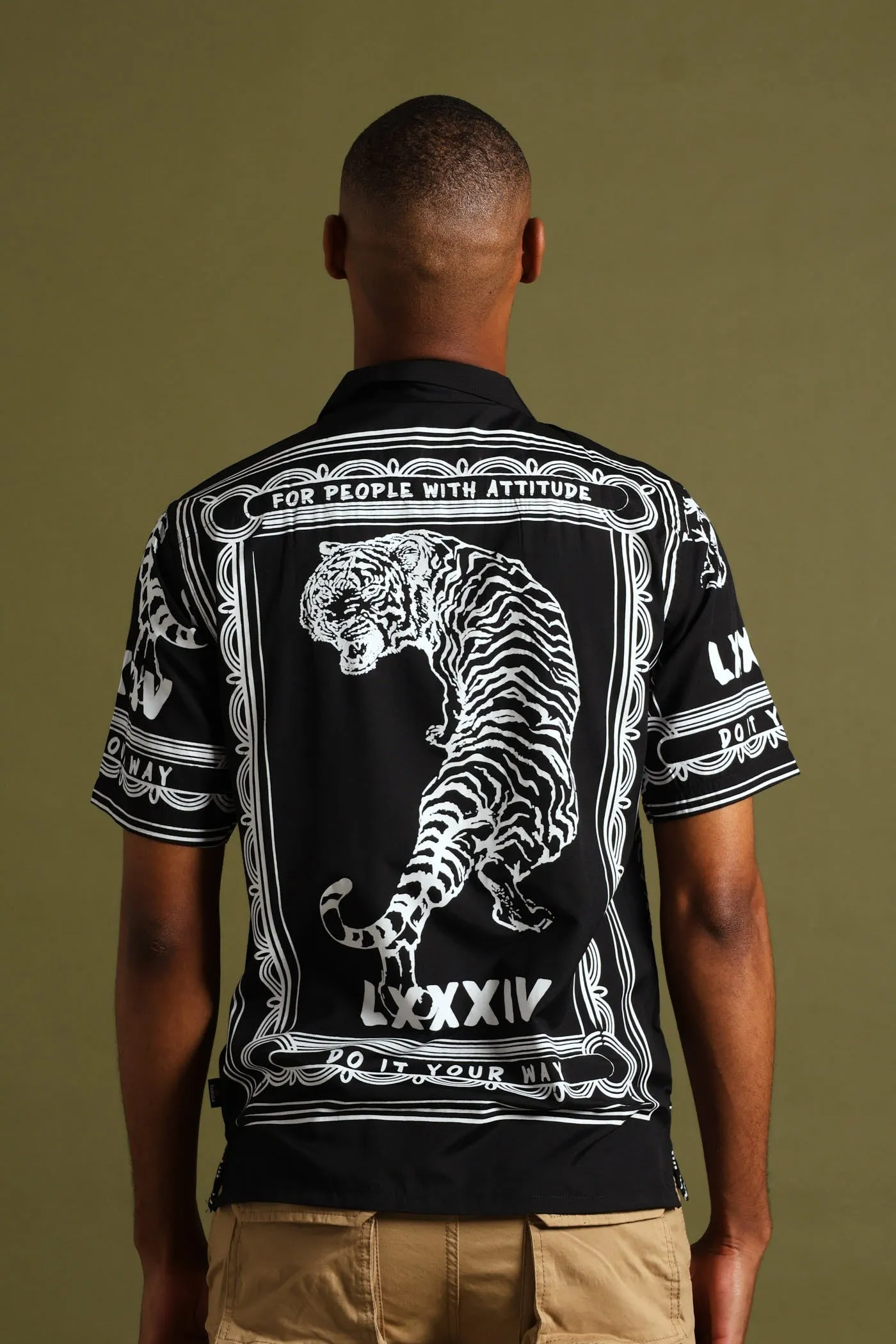 Tiger Block Print Shirt - Black sold by Edgars product image thumbnail 2