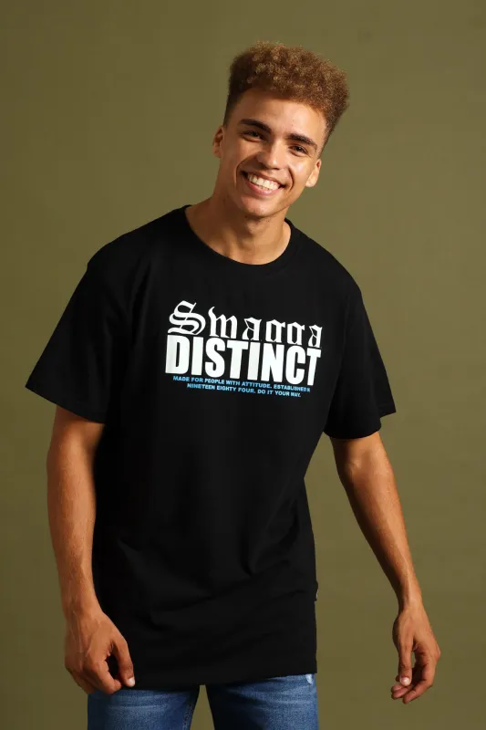 Short Sleeve Basic Print Tee - Black sold by Edgars
