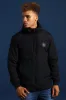 Basic Hood Crinkle Bomber Jacket - Black sold by Edgars