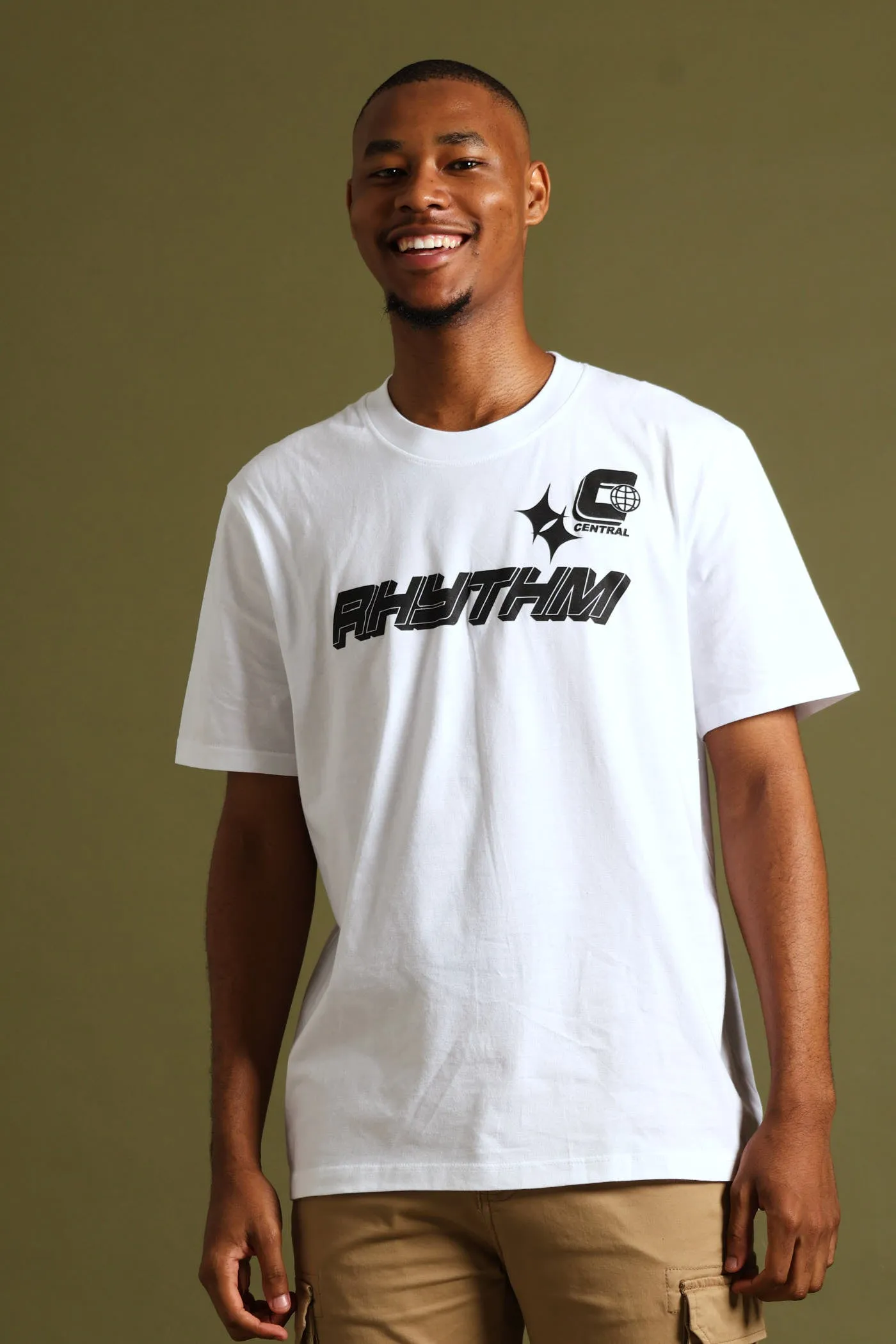 Rhythm Print Tee - White sold by Edgars
