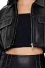 Faux Leather Zip-Up Jacket - Black sold by Edgars
