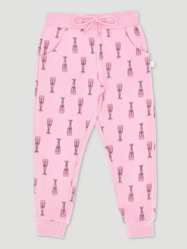 Pre-Girls Ballet Shoes Print Jogger - Pink sold by Edgars