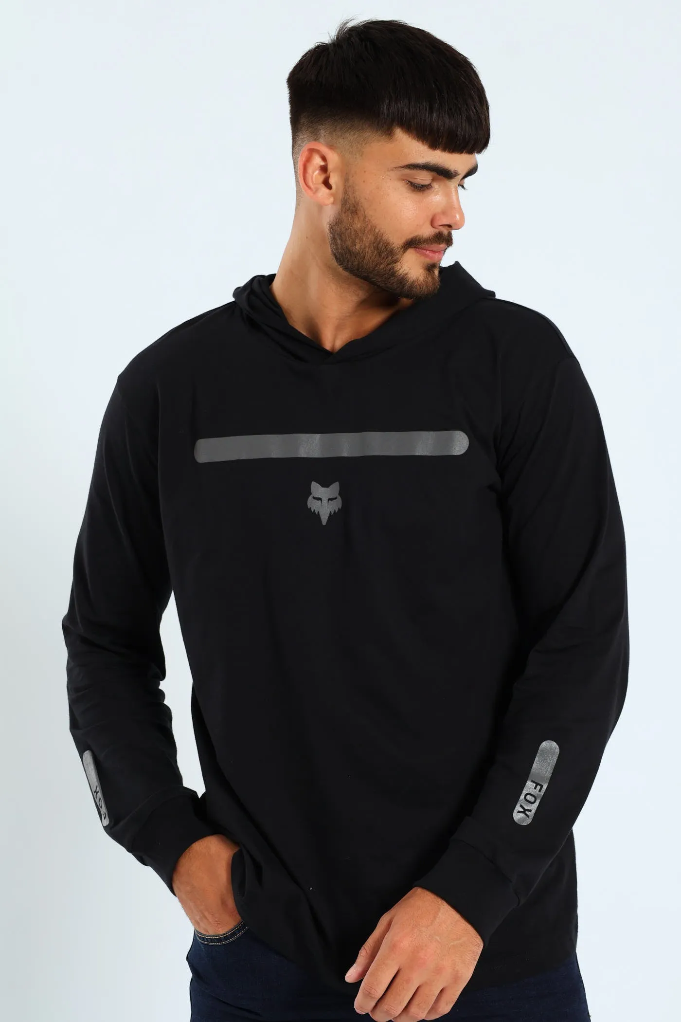 Transitional Hood Track Top - Black sold by Edgars