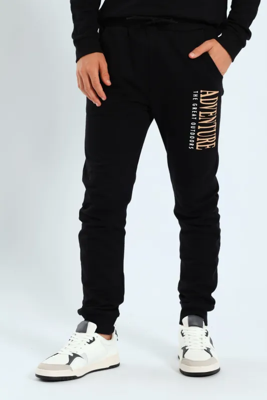 Boys Yellowstone Park Jogger - Black sold by Edgars