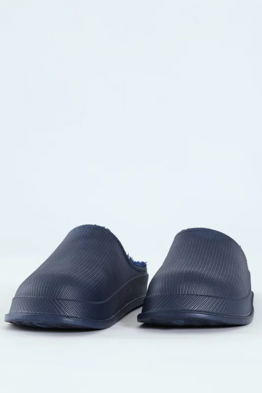 Open Back Clog Slipper - Navy sold by Edgars