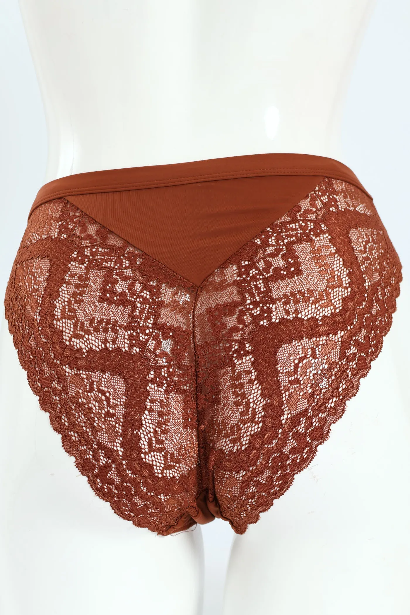 Microfiber & Lace Hi Cut Panty - Rich Cocoa sold by Edgars product image thumbnail 2