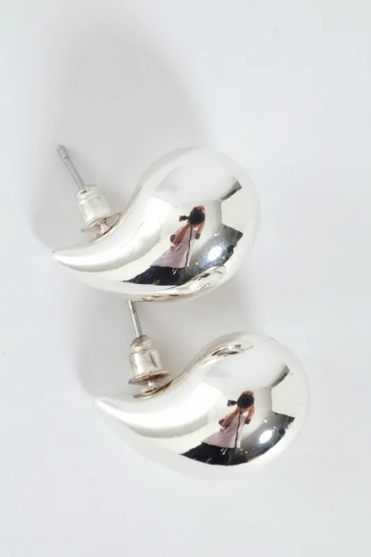 Drop Bubble Stud Earring - Silver made by Edgars