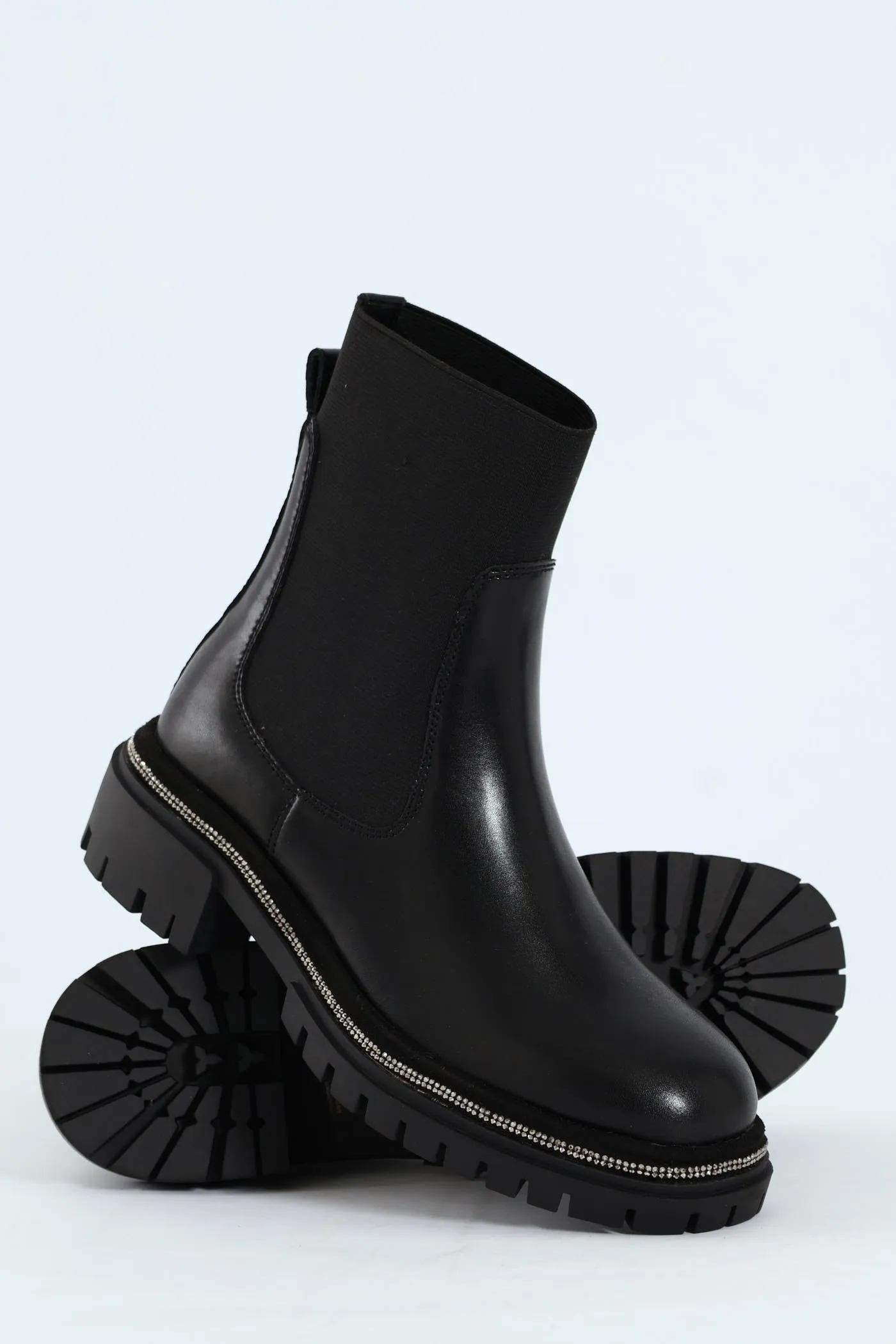 Offline Leather Knitted Sock Chelsea Boot - Black sold by Edgars product image thumbnail 3