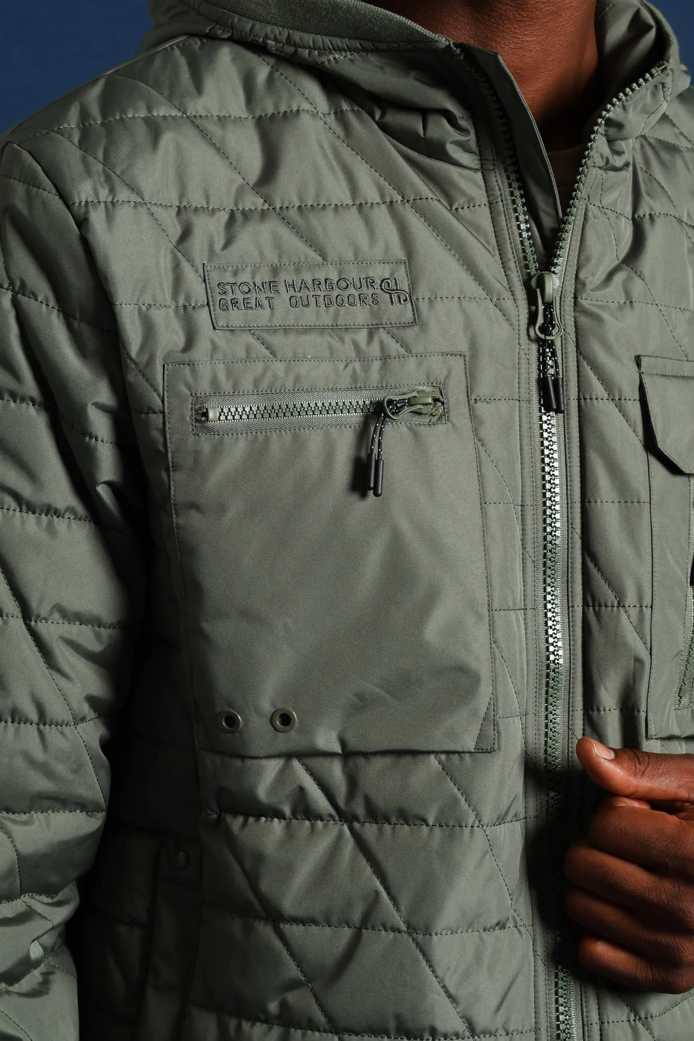 Quilted Utility Jacket - Fatigue sold by Edgars product image thumbnail 4