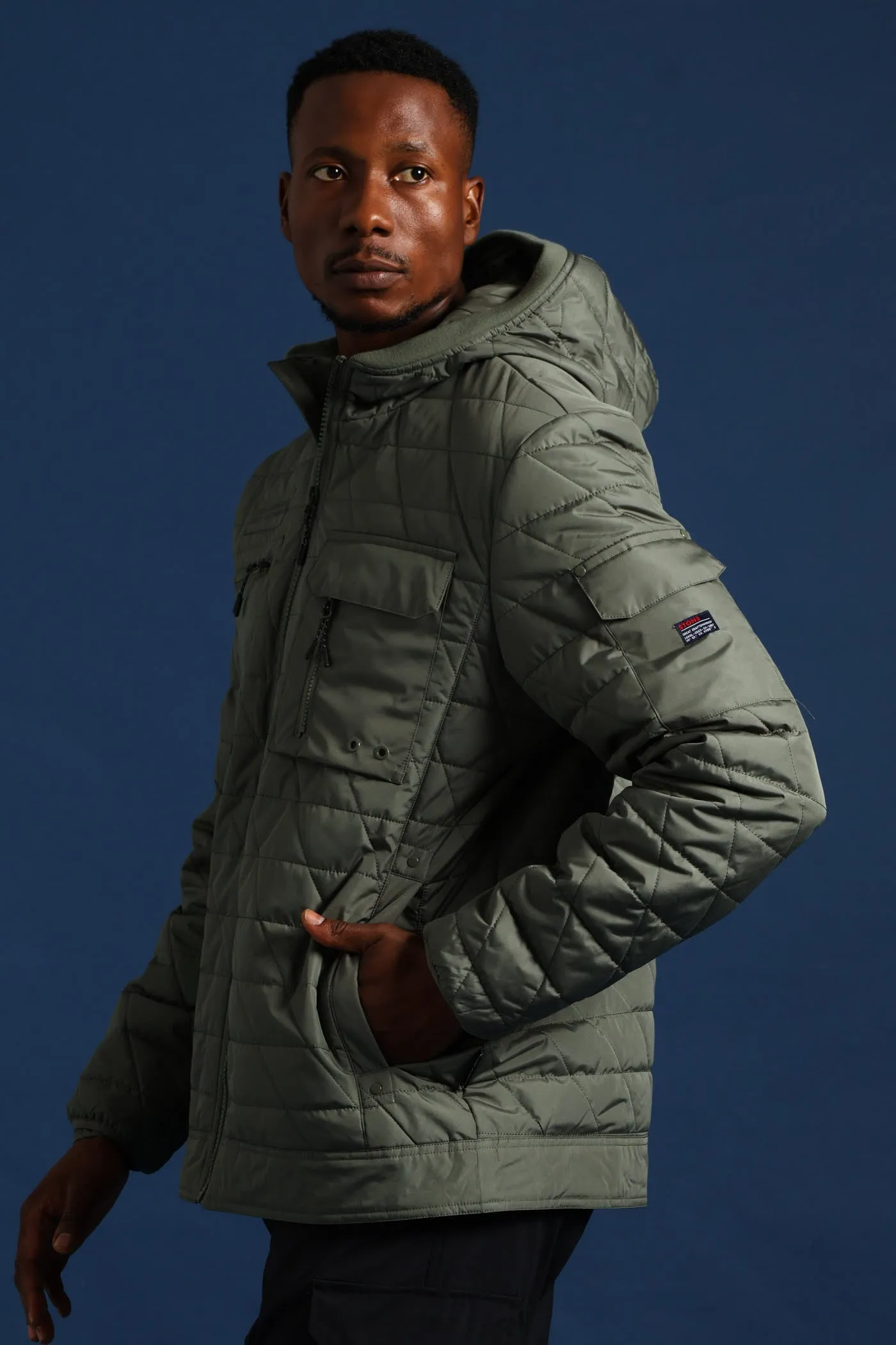 Quilted Utility Jacket - Fatigue sold by Edgars product image thumbnail 2