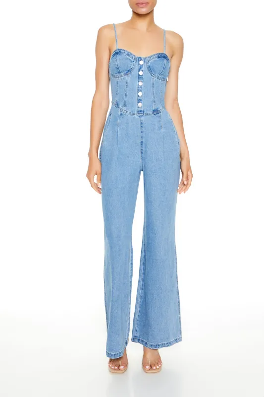 Denim Jumpsuit - Light Blue sold by Edgars