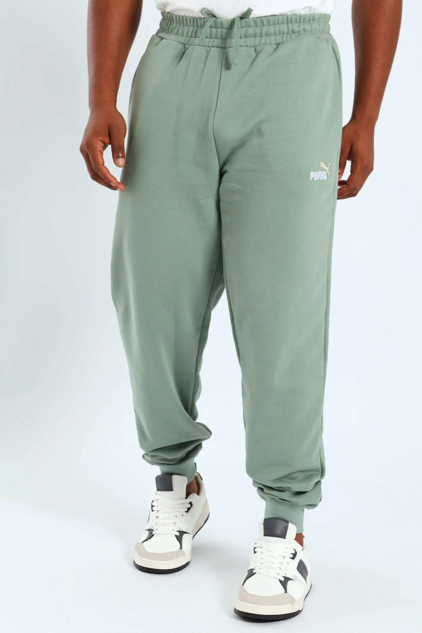 Essential 2 Colour No.1 Logo Sweatpants - Sage sold by Edgars