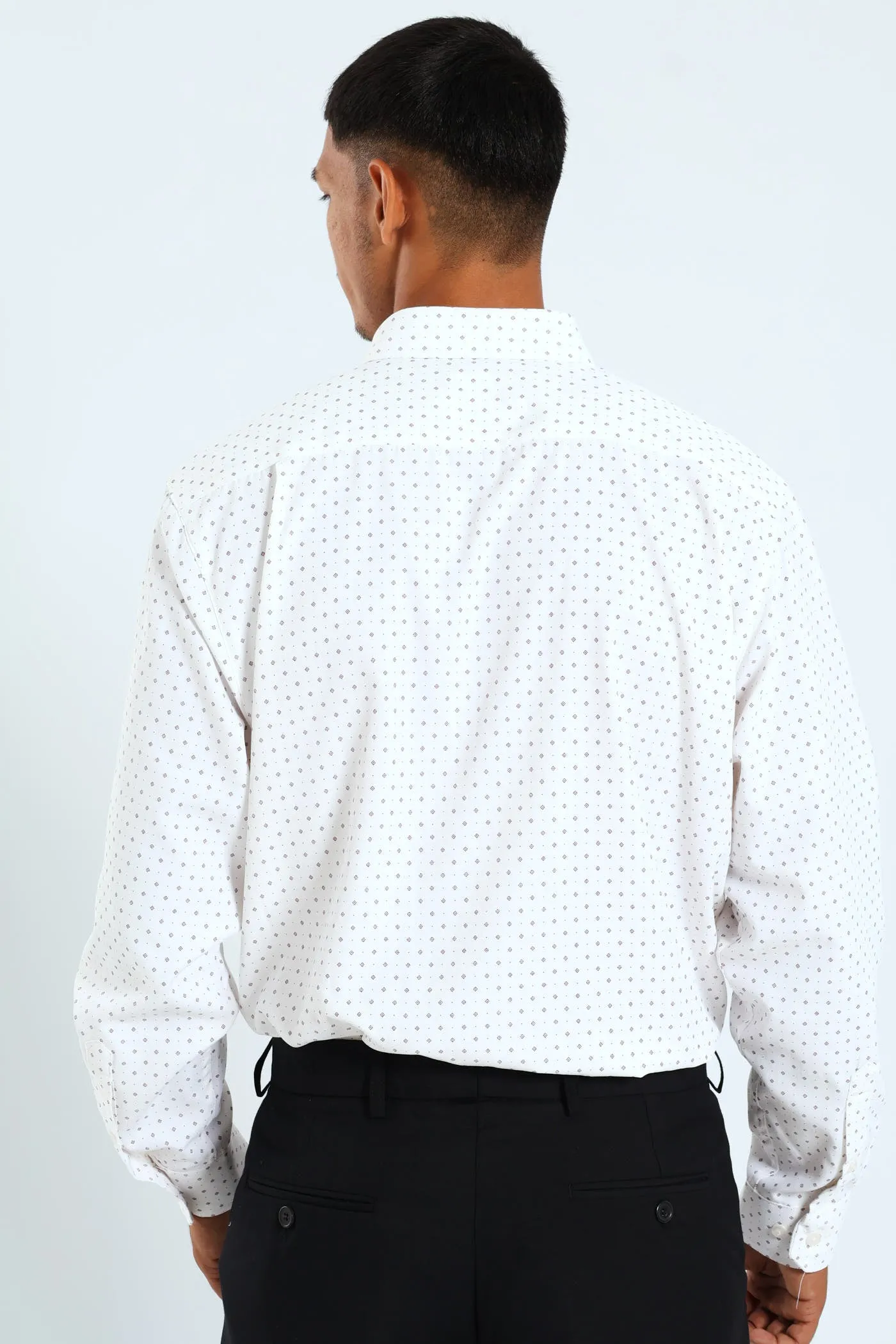 Cluster Spot Textured Shirt - White/Red sold by Edgars product image thumbnail 4