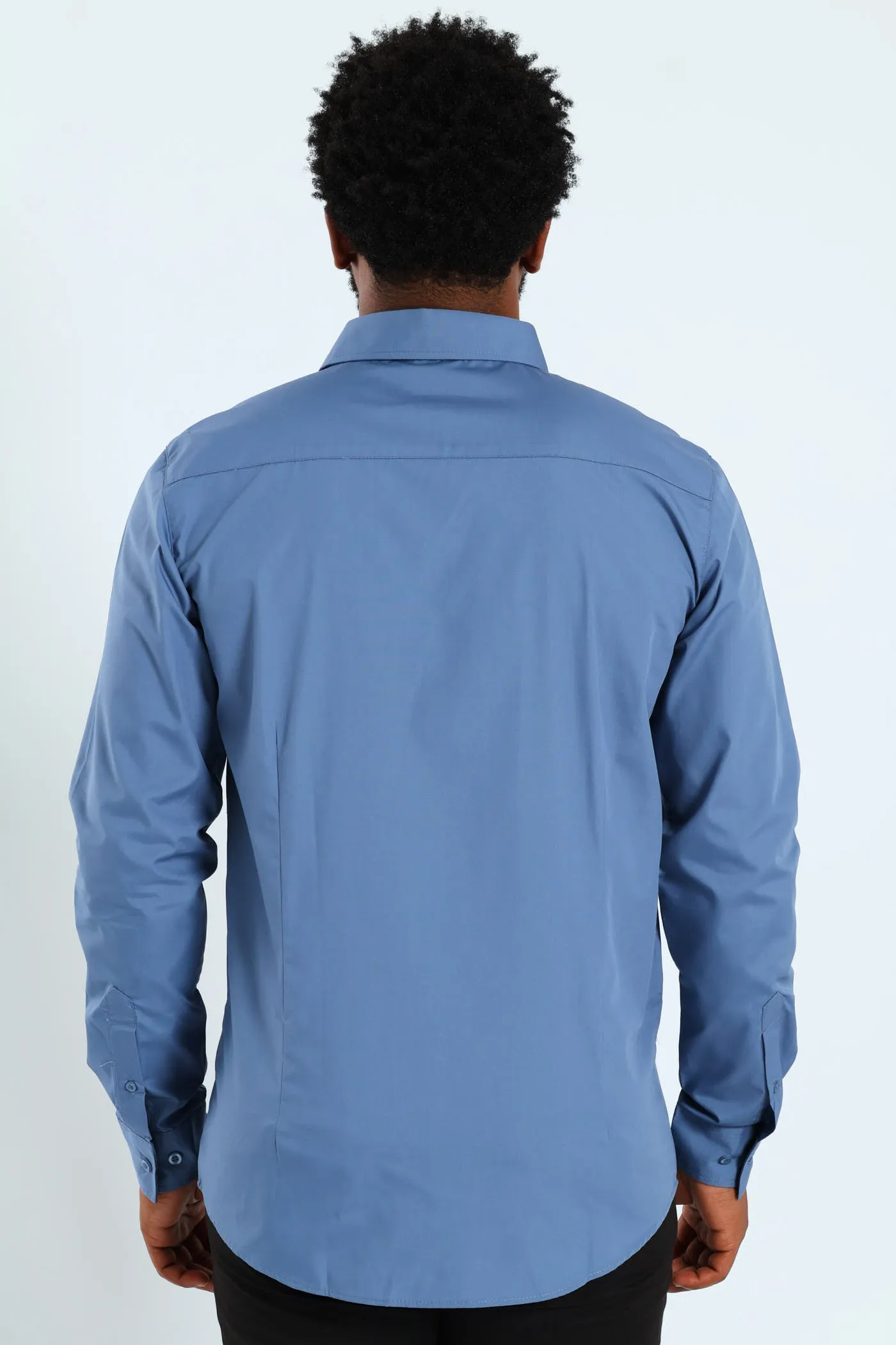 Easy Care Long Sleeve Shirt - Mid Blue sold by Edgars product image thumbnail 4